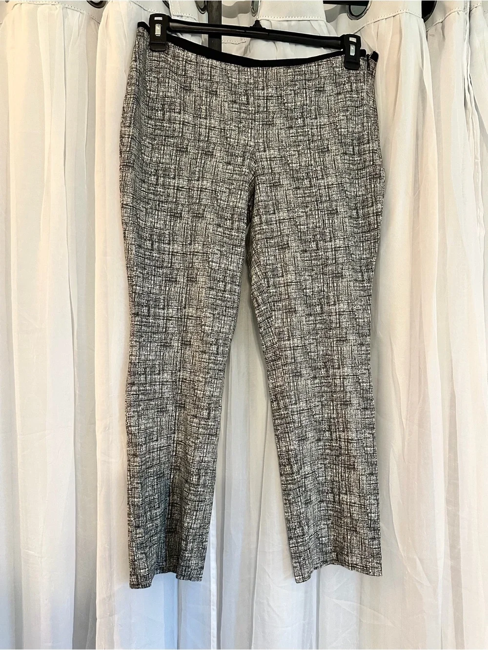 Classic Grey Patterned Women’s  Dress Pants